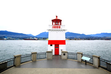 Fototapeta na wymiar Brockton Point Lighthouse, B.C. CANADA
