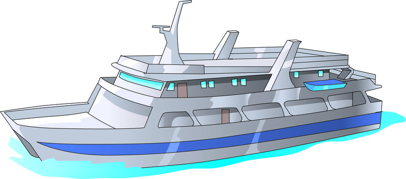 a vector eps modern boat, yaght