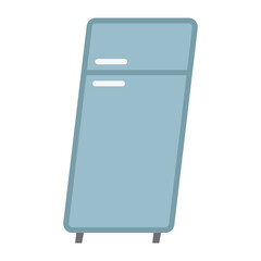 Kitchen blue fridge vector design