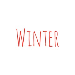 Winter word illustration