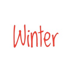 Winter word illustration