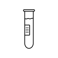 lab test tube icon, line style