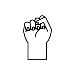 Obraz premium hand sign language s line style icon vector design
