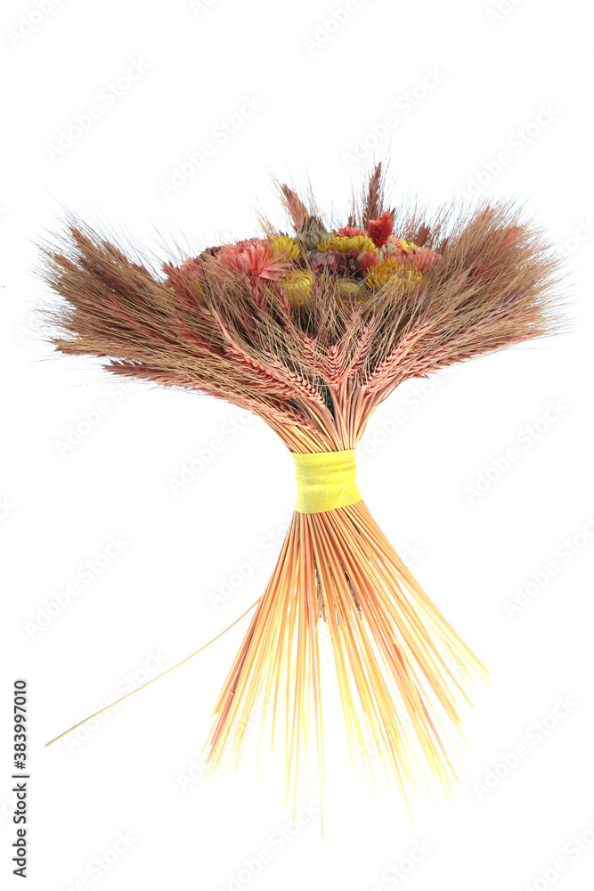 Poster a bouquet of wheat and flowers