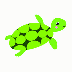 Illustration Vector Graphic of Turtle Cartoon.