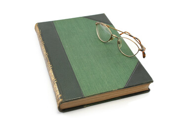 Antiqu Book with Glasses