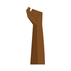 Black lives matter fist hand up vector design