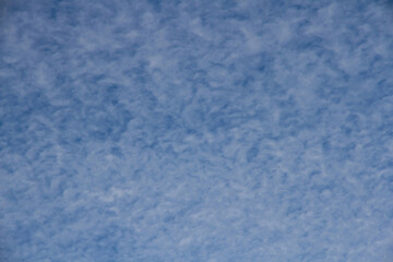 Blue sky with cloud curls 