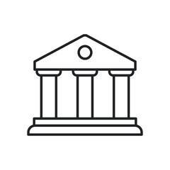 law courthouse line style icon vector design