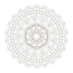 mandala silver icon vector design
