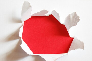 red hole with copyspace