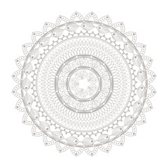 mandala silver icon vector design