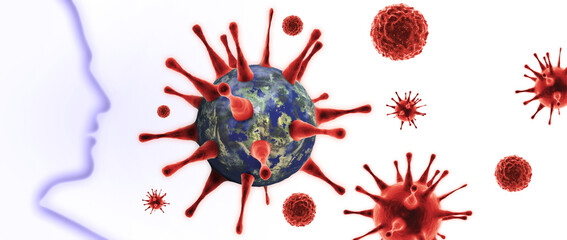 New covid-19 conoravirus outbreak. 3D illustration