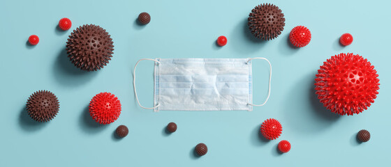 New covid-19 conoravirus outbreak. 3D illustration
