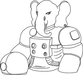 Astronauts fly in The space and atmosphere background.Astronaut in outer space over the planet earth.