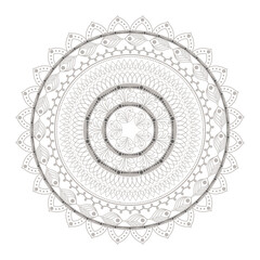 mandala silver icon vector design