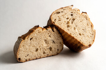 Fresh baked loaf of homemade sourdough bread