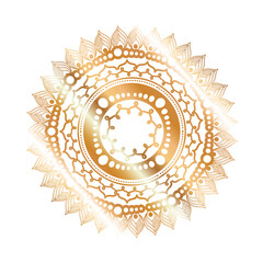 mandala gold icon vector design