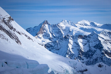 Fototapeta na wymiar Swiss mountains in winter