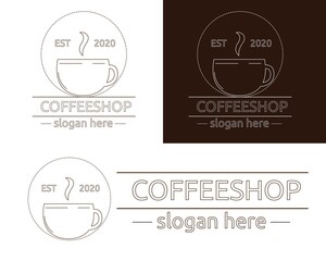 Illustration vector design of Coffee vintage logo template