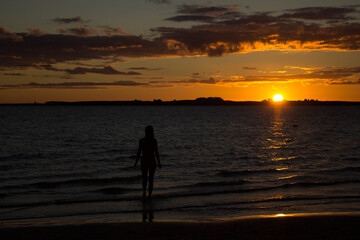 The girl in the lake.