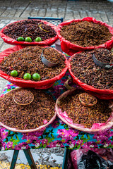 Mexican food, Chapulines or crickets in Mexico