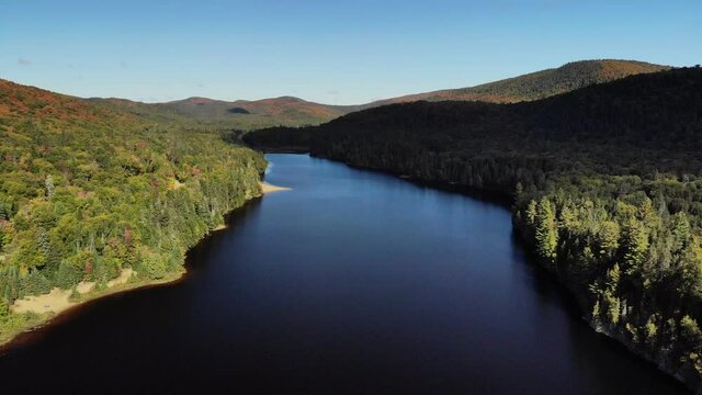Canadian autumn in Mont Tremblant national park, Quebec