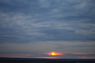 sunset over the lake