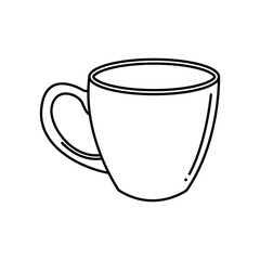 tea mug line style icon vector design
