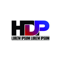 HDP letter monogram logo design vector