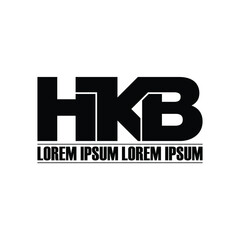 HKB letter monogram logo design vector
