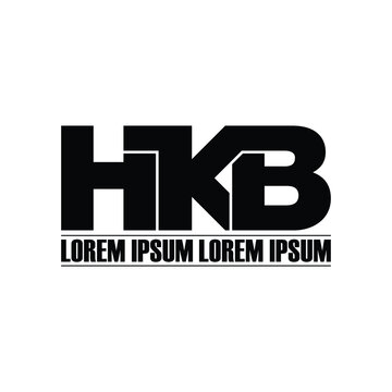 HKB letter monogram logo design vector