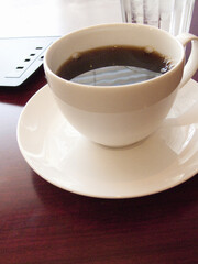 喫茶店のホットコーヒー