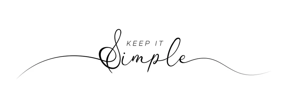 Foto de Texto De Letra Escrita Keep It Simple Conceito Significa