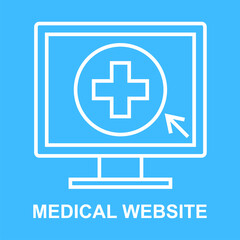 Medical website icon, sign and symbol