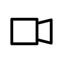 video camera icon with outline style vector for your web design