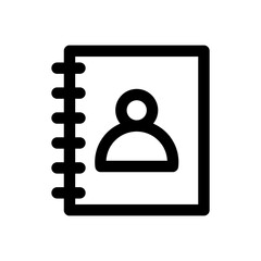 phone book vector icon outline style illustration on white background