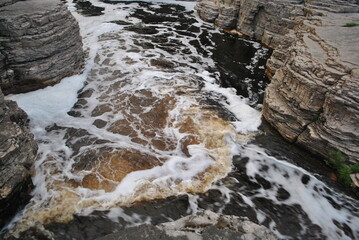 waterfall in the mountains
