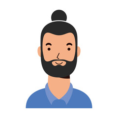 young man with beard avatar character