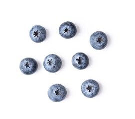 blueberries isolated on white background