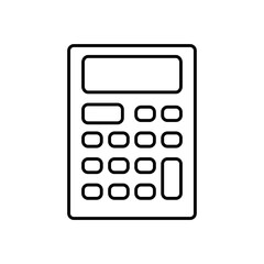 calculator device icon, line style