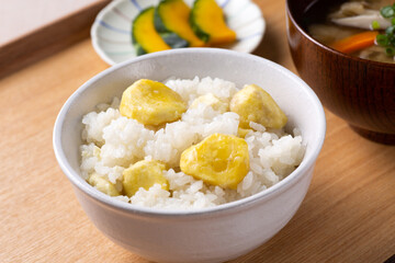 栗ごはん定食