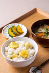 栗ご飯定食