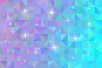 Geometric pattern background with blinked star light. Polygon wallpaper