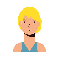 young blond woman female avatar character