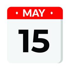 Fototapeta premium 15 May calendar icon