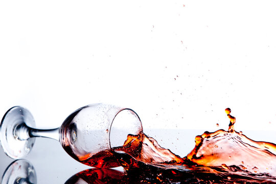 Red trickle splashing on the floor