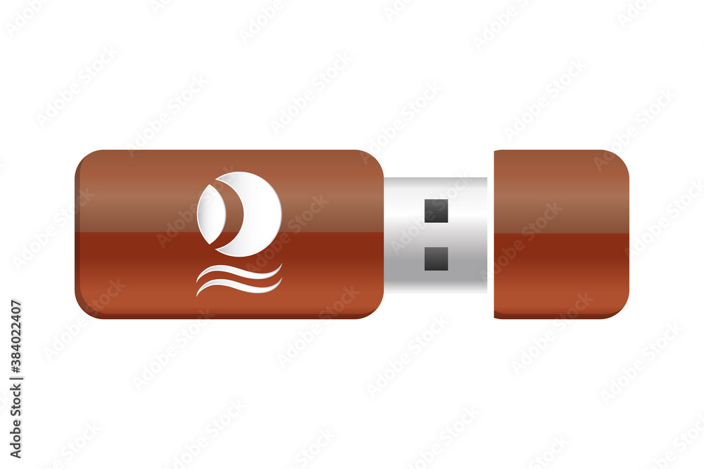 Poster usb memory flash branding icon