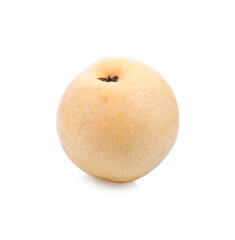 Many yellow-skinned pear fruit are on the market.