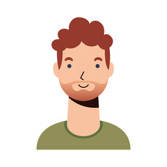 young man with beard avatar character